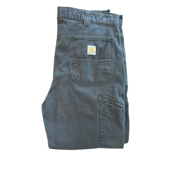 Carhartt Men's Work Pants sz 40x30 Relaxed Fit Straight Leg Rugged Flex Canvas - Picture 2 of 6